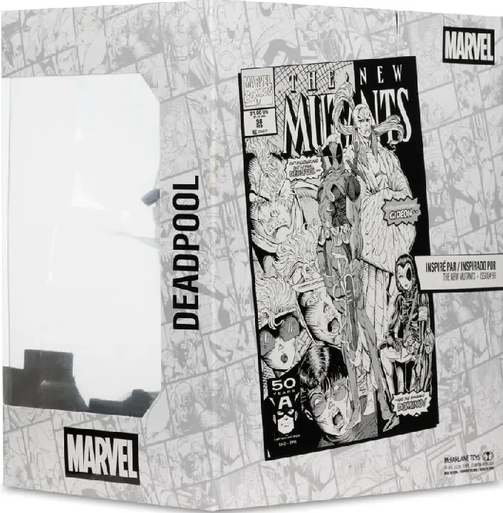 MARVEL COLLECTION PVC STATUE 1/10 DEADPOOL (THE NEW MUTANTS 98) (LINE ART) (GOLD LABEL) 17 CM [DAMAGED BOX]